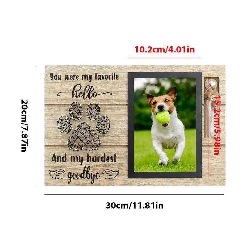 Wooden Pet Memorial Photo Frame Urn