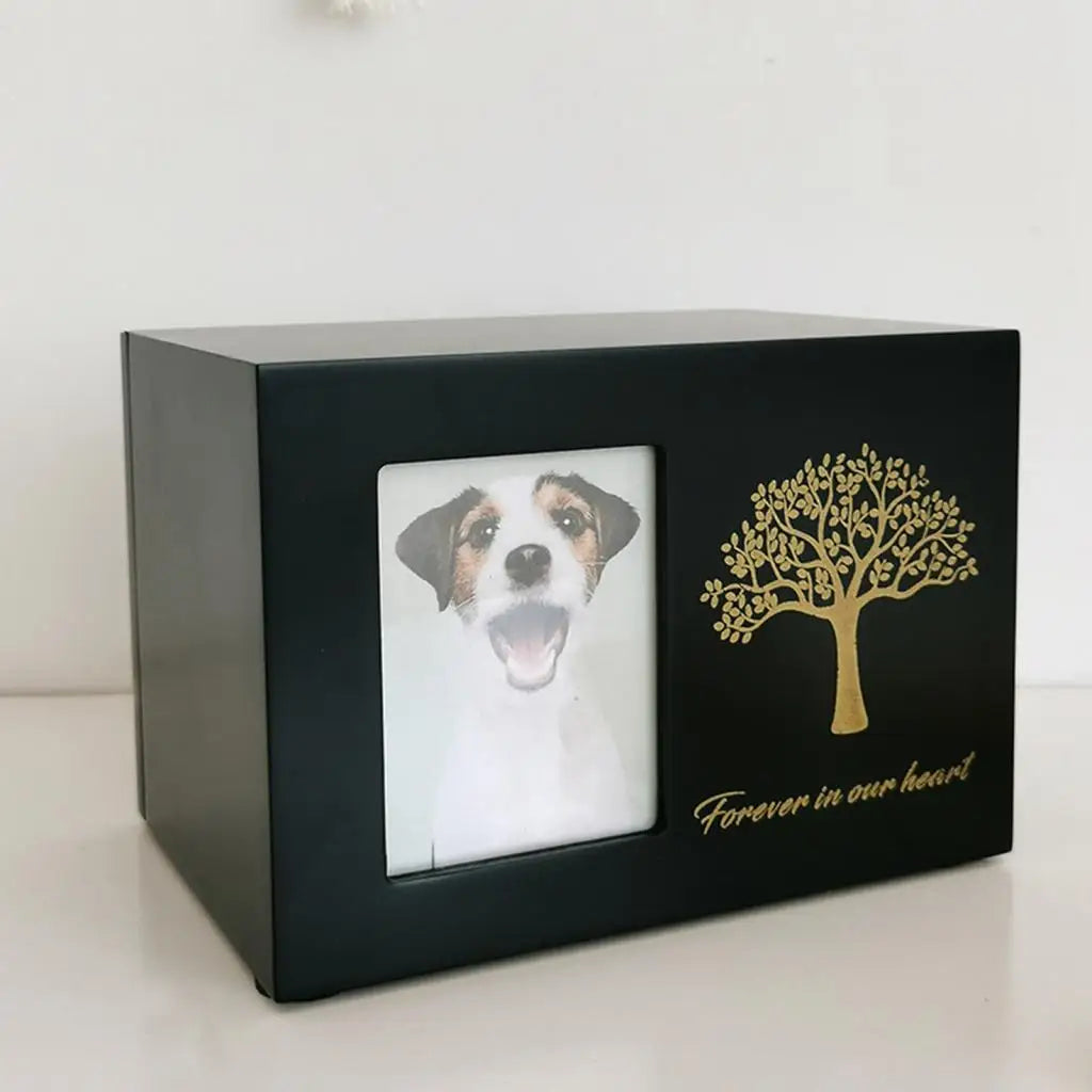 Wooden Pet Ahses Cremation Urn with Photo Frame