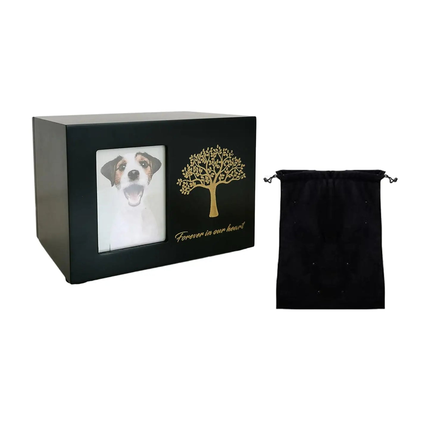 Wooden Pet Ahses Cremation Urn with Photo Frame