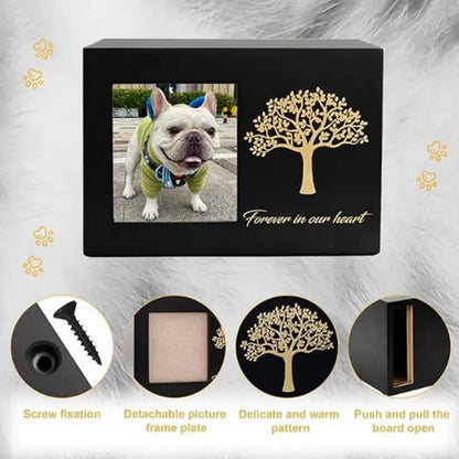 Wooden Pet Ahses Cremation Urn with Photo Frame