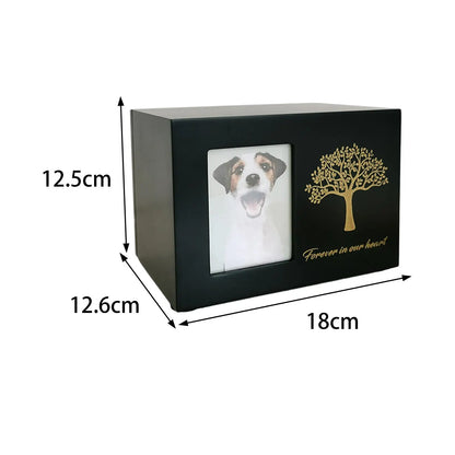 Wooden Pet Ahses Cremation Urn with Photo Frame